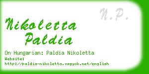 nikoletta paldia business card